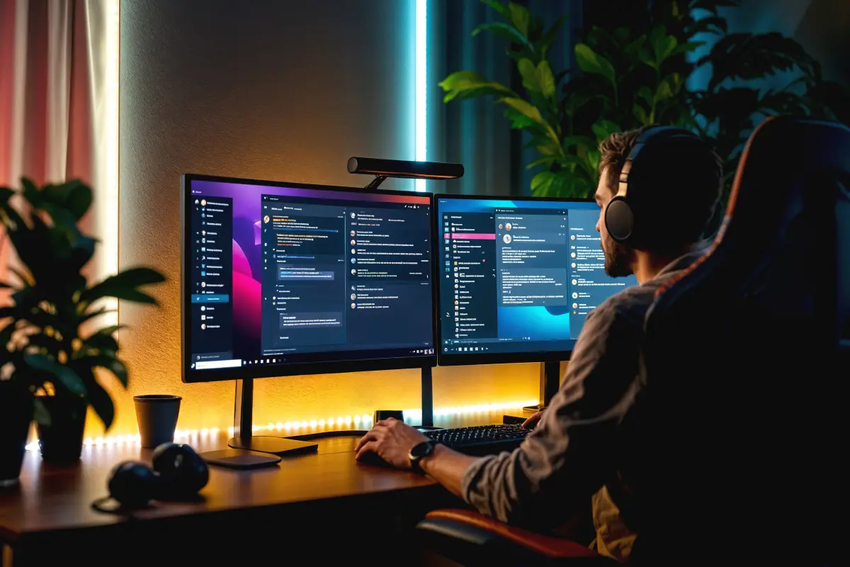A developer writing code for a custom web application